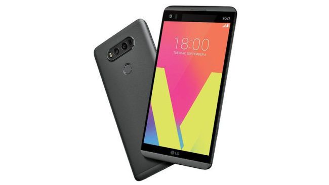 LG negro vista delantera y trasera
