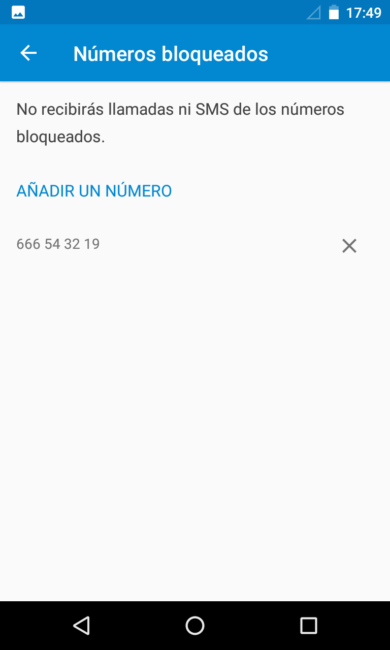 Lista negra llamadas Android 7.0 Nougat