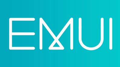 Logotipo EMUI con fondo azul