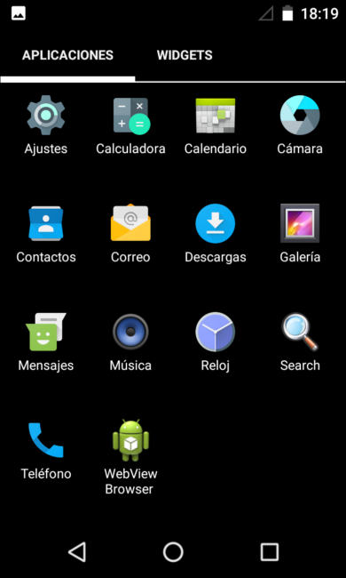 Menú Iconos grandes Android 7.0 Nougat