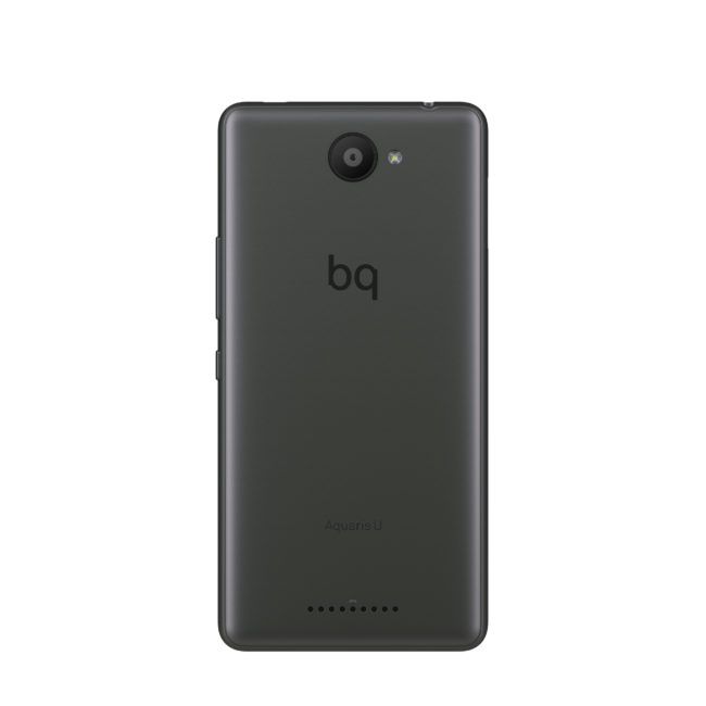 bq Aquaris U vista trasera de la cámara digital