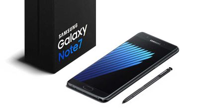 Galaxy Note 7 fuera de su caja
