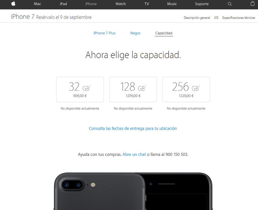Precios del iPhone 7 Plus en España