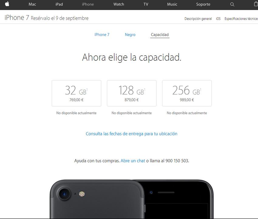 Precio del iPhone 7 en España