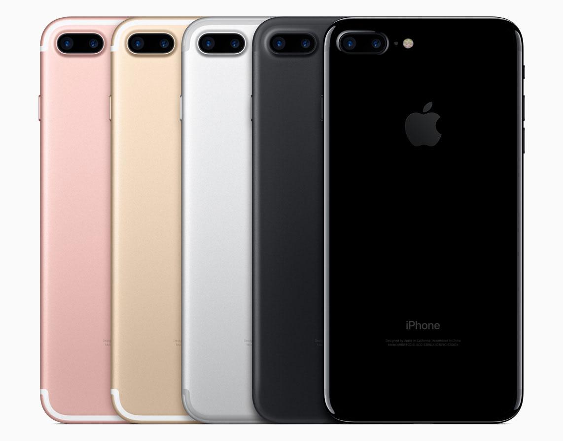 iPhone 7 en color negro, oro, plata y rosa