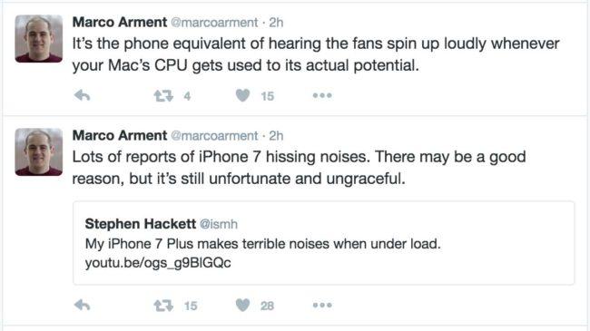 iPhone 7 ruidos molestos