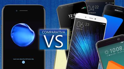 iphone 7 vs smartphones Android de 2016
