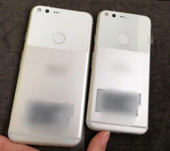 Google Pixel blanco trasera
