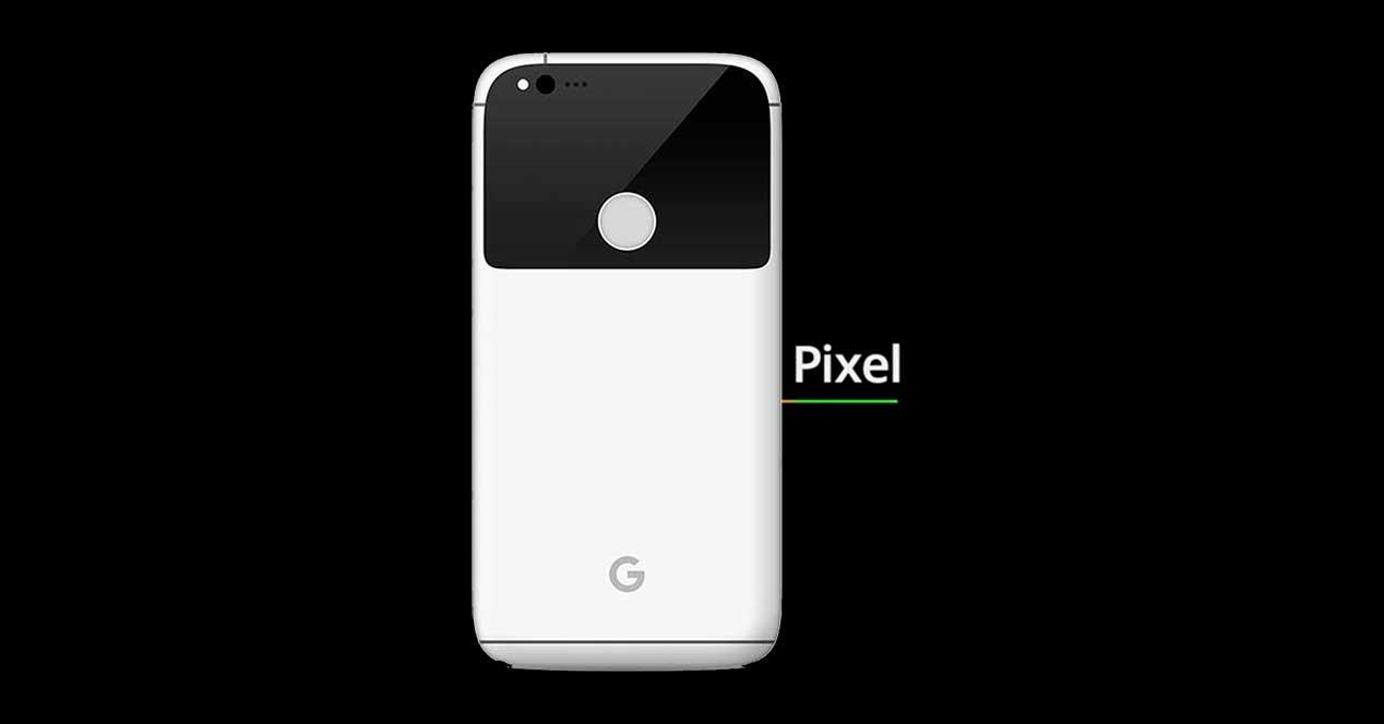 Google Pixel de color blanco