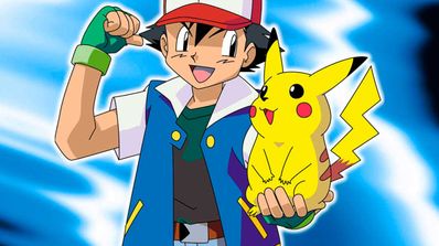 Pikachu con su entrenador