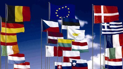banderas de los países de la UE