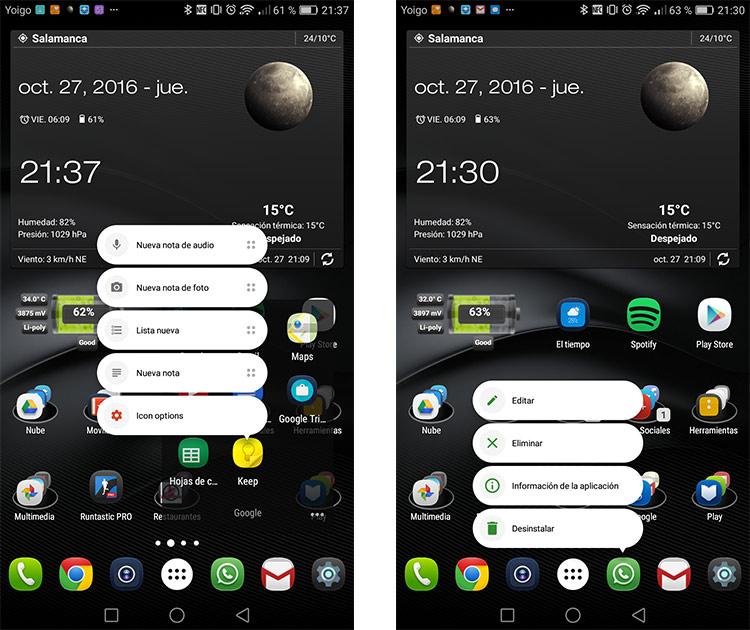 Accesos directos de Android 7.1 Nougat en la Beta de Nova Laucher