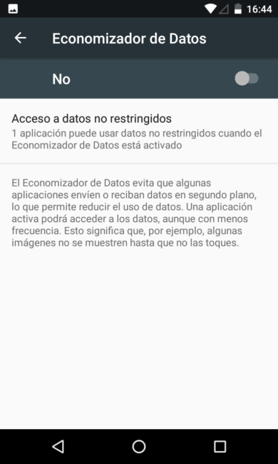 Activar el economizador de datos de Android 7.0 Nougat