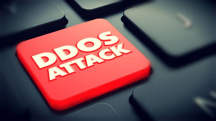 Símbolo de ataque informático DDoS