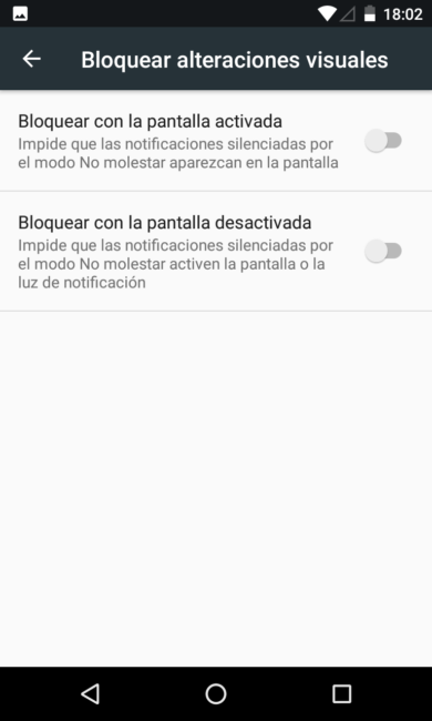 Bloquear notificaciones enciendan pantalla Android 7.0