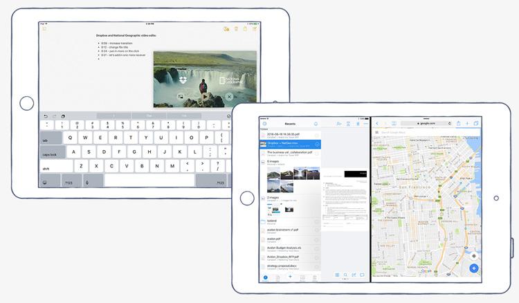 nueva función de Dropbox para iPad