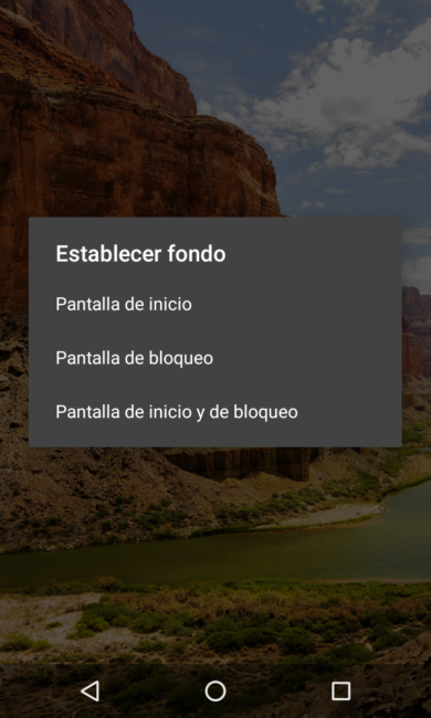 Escoger fondos pantallas Android 7.0 Nougat