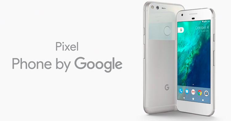 Google Pixel con carcasa de color blanco