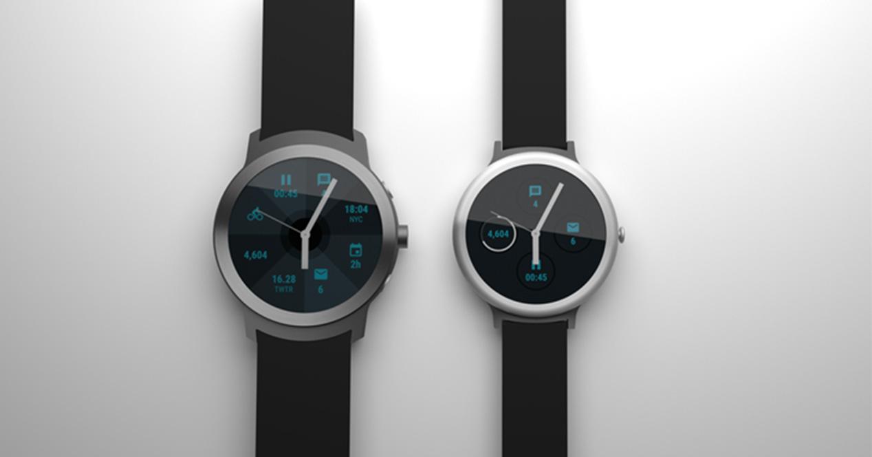 Dos ramaños dinstintos del smartwatch de Google