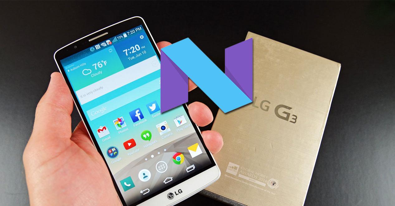 LG G3 con Android 7.0 Nougat