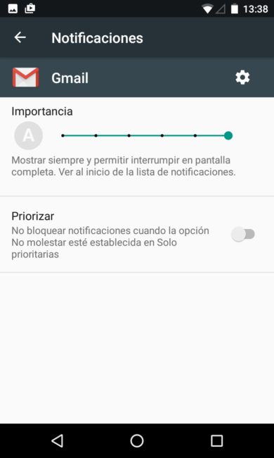 Maxima prioridad notificaciones Android 7.0 Nougat
