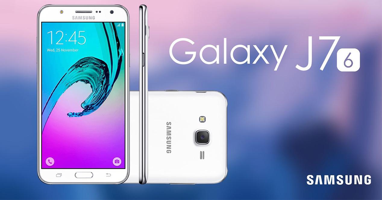 Samsung Galaxy J7 (2016) con carcasa de color blanco