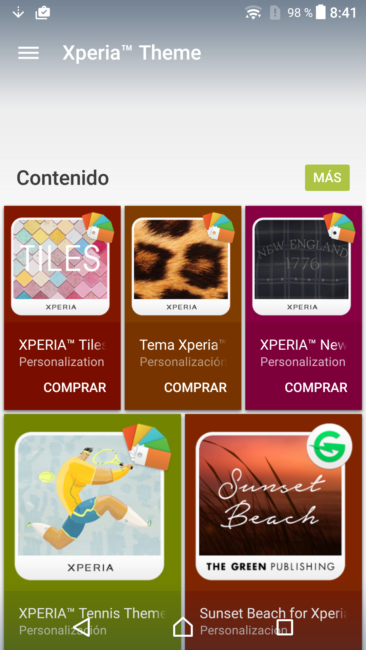 Temas para el Sony Xperia XZ