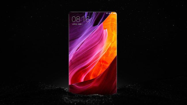 Xiaomi MI Mix frontal con pantalla encendida