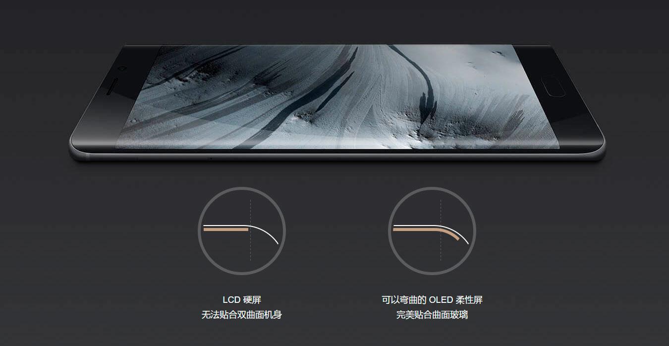 Xiaomi MI Note 2 comparación de pantalla curvada