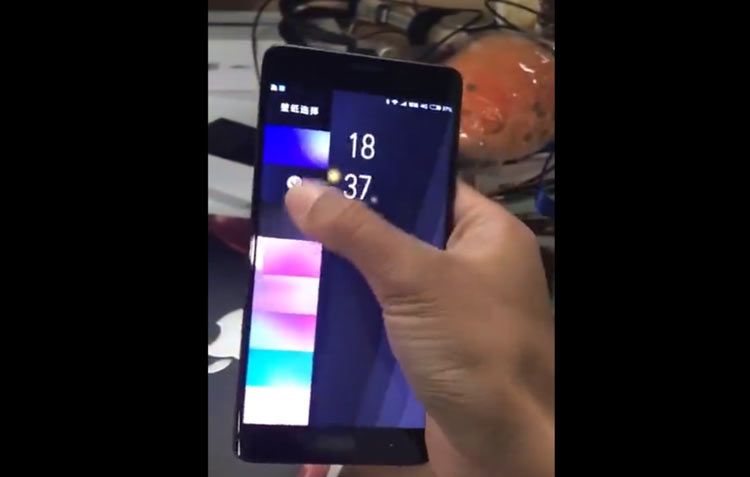 Pantalla curva del Xiaomi Mi Note 2