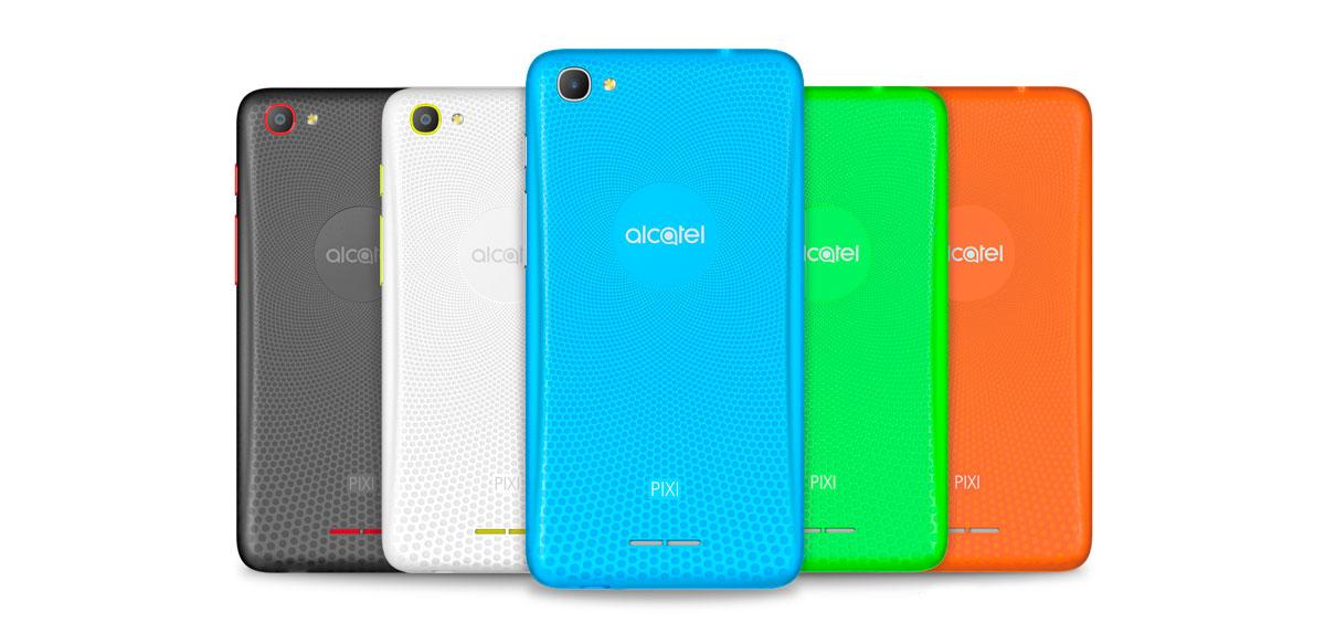 Alcatel Pixi 4 Plus Power gris, blanco, azul, verde y naranja