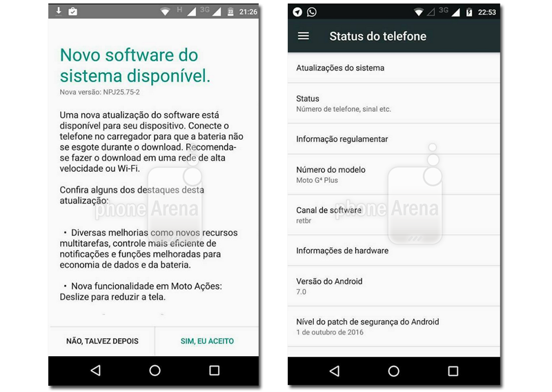 Android 7.0 para el moto G4 Play