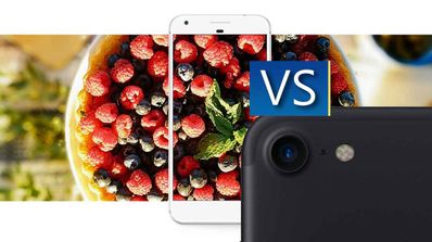 camara del Gogle Pixel frente iphone 7