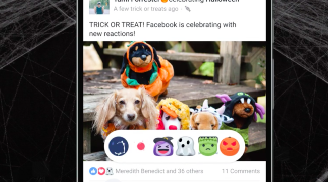 reacciones halloween facebook