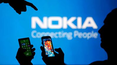 movlles delante de logotipo de Nokia