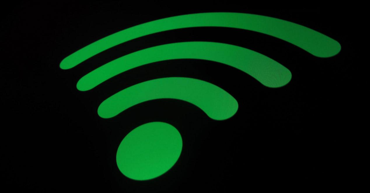 simbolo de wifi en verde