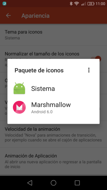 Cambiar los iconos de Android desde Nova Launcher