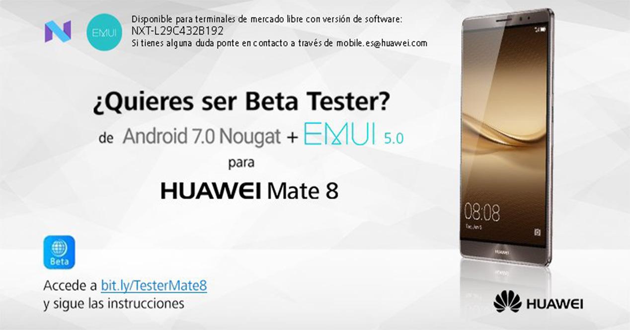 Programa de pruebas de la beta de Android 7.0 Nougat para el Huawei Mate 8