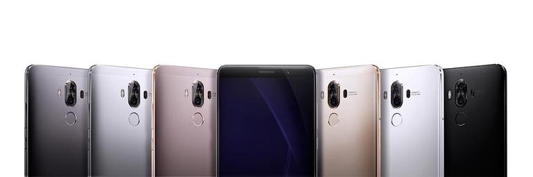 Huawei Mate 9 negro, dorado, rosa y blanco