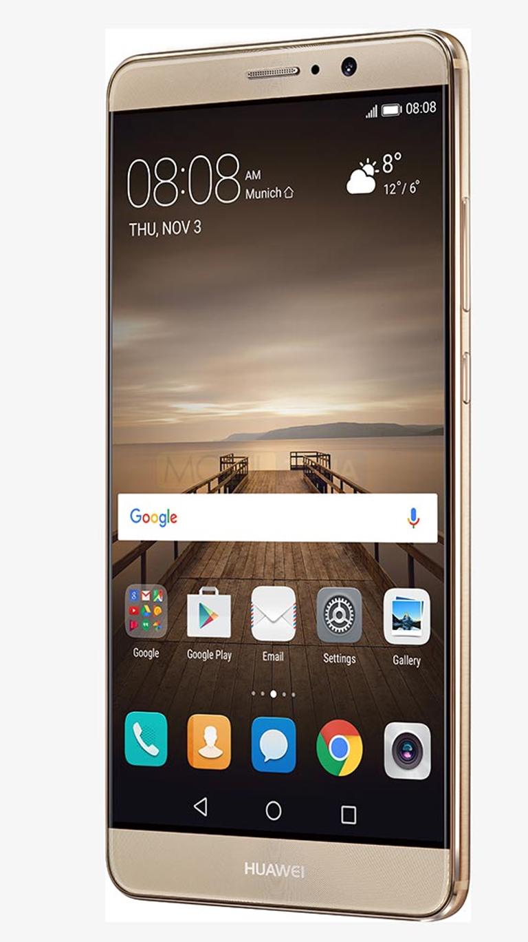 Huawei Mate 9 dorado vista lateral