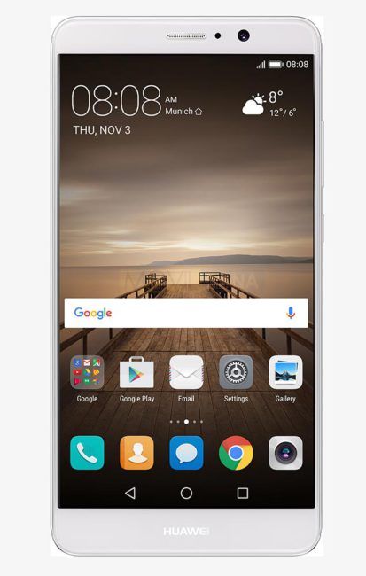 Huawei Mate 9 dorado frontal