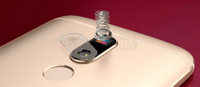 Lenovo Moto M detalle de la cámara y sus lentes