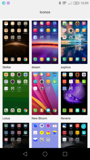 Lista de paquetes de iconos disponibles Huawei