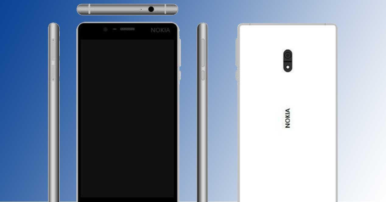Nokia D1C con Android de color blanco