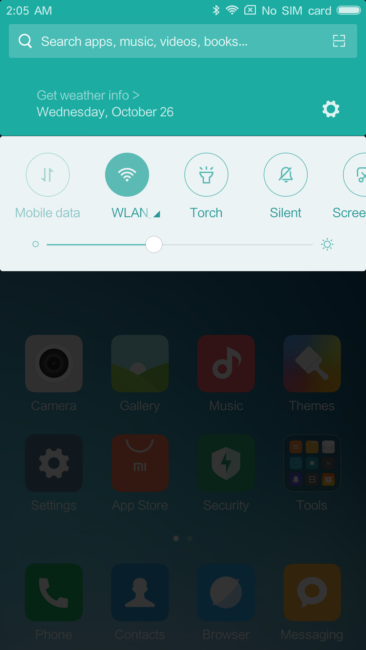 Accesos rápidos del Xiaomi Redmi Note 4