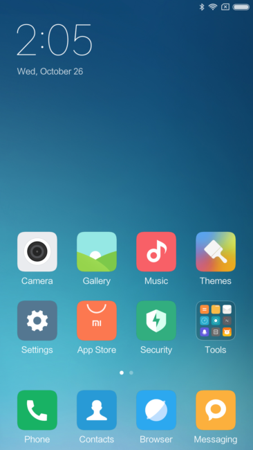 Escritorio del Xiaomi Redmi Note 4