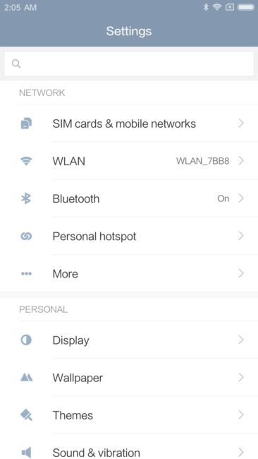 Datos sistema del Xiaomi Redmi Note 4