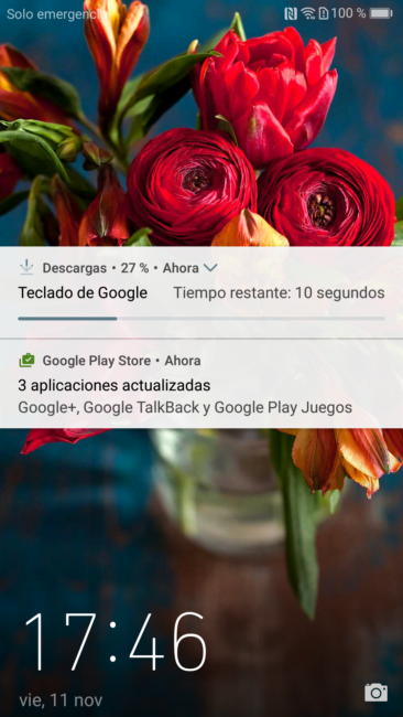 Pantala de bloqueo del Huawei Mate 9