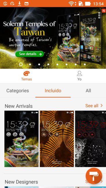 Temas del ASUS Zenfone 3
