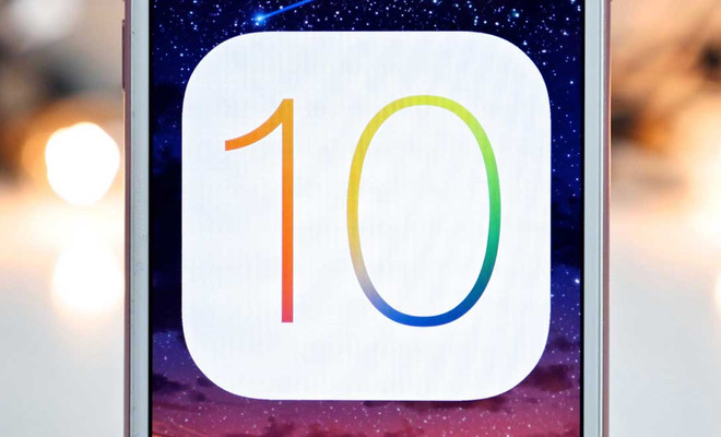 logo de iOS 10 en iPhone